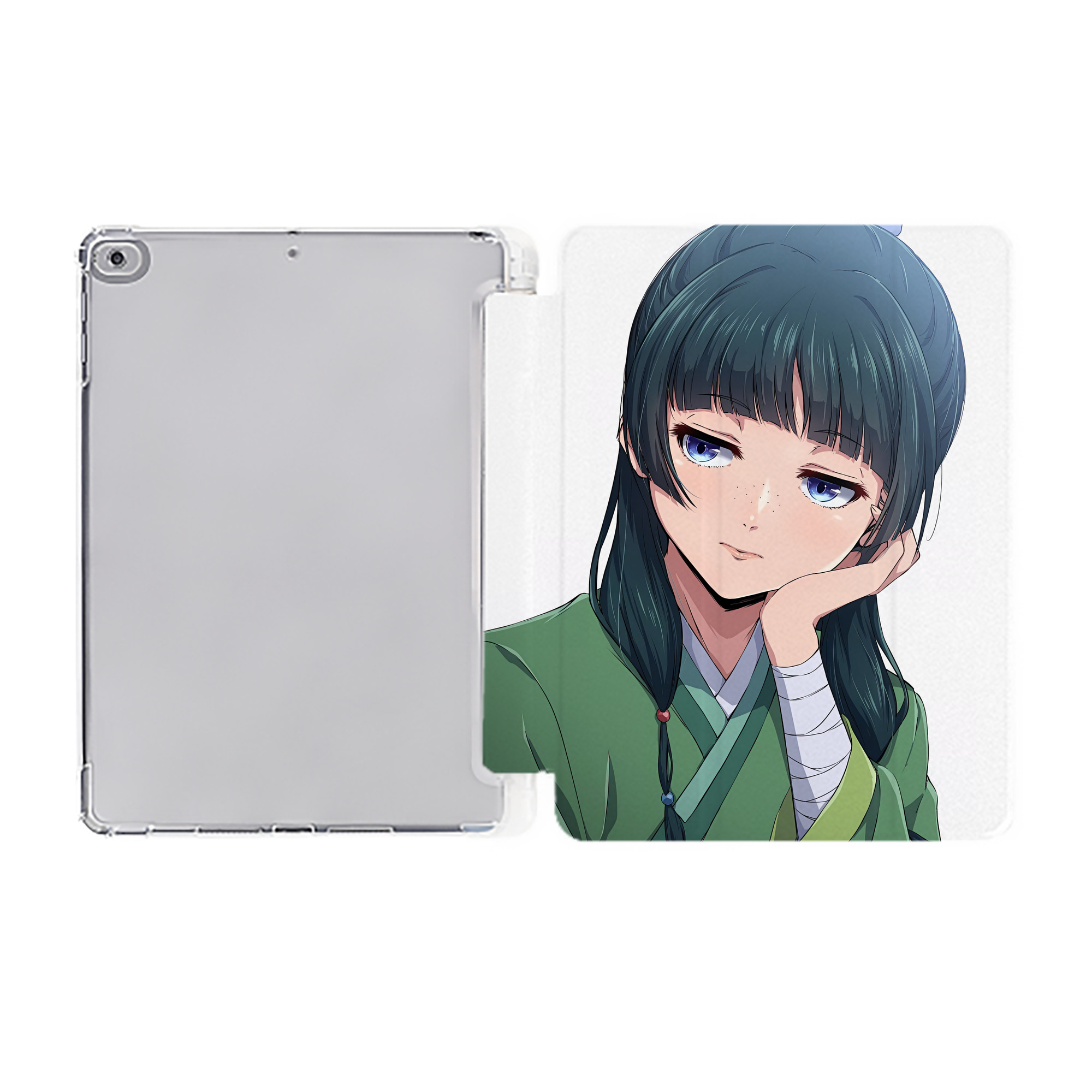 （画像用） 薬屋のひとりごと The Apothecary Diaries IPad ケース ペン収納付き 三つ折りスタンド PUレザー×シリコン 対応機種9.5/10.5/10.9インチ